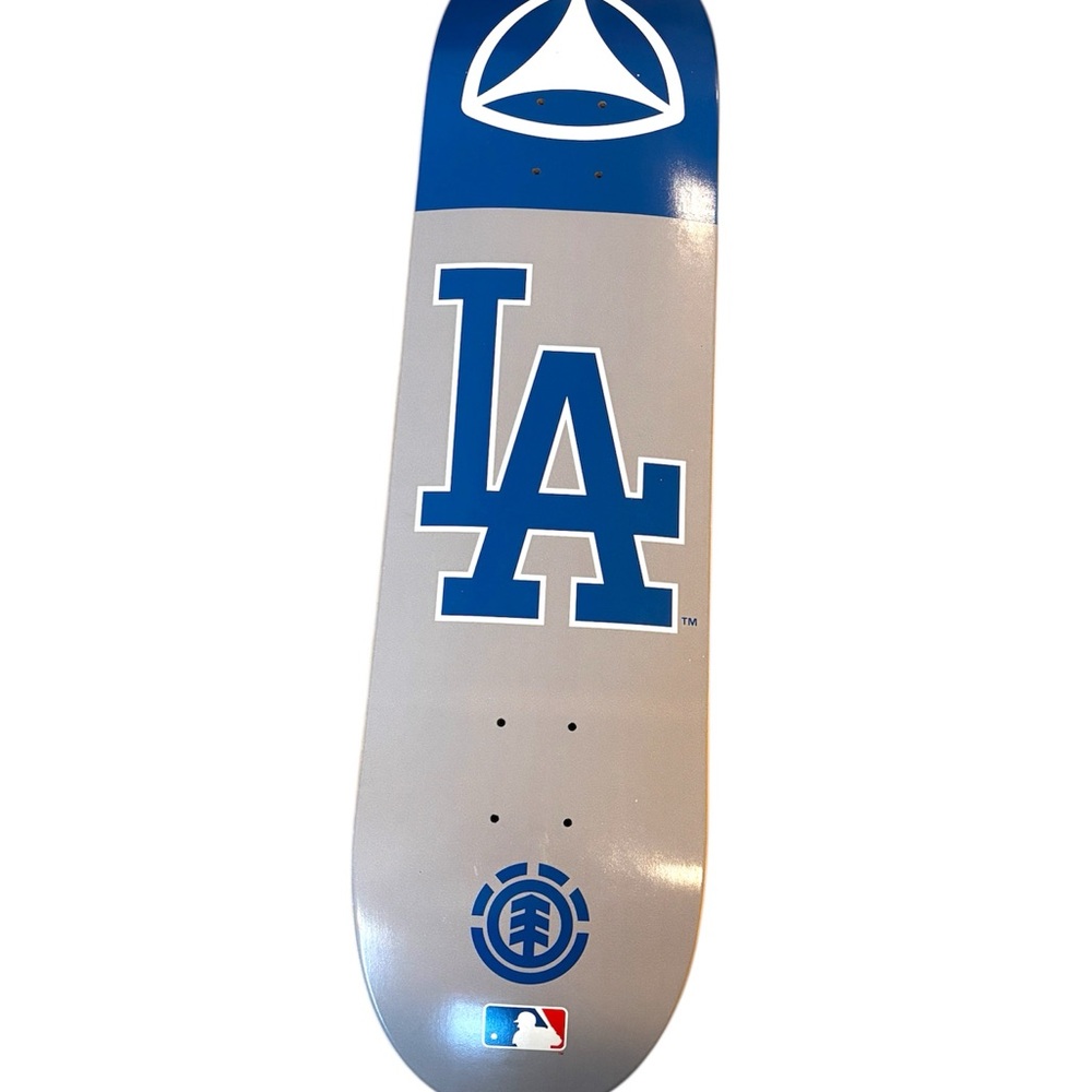 Element LA Dodgers Gray and Blue Skateboard Deck